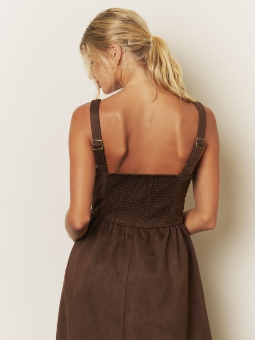๐๐คBROWN SUEDE LACE UP DRESS ๐ - Picture 2 of 3